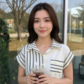時尚風奶茶色碎花連身裙